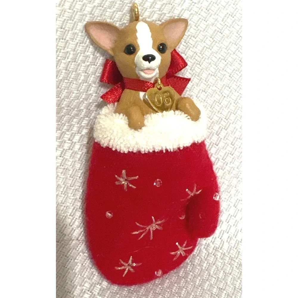 Hallmark Keepsake Puppy Love Ornaments Lot of 4 Dog Breeds 1999-2006 Christmas